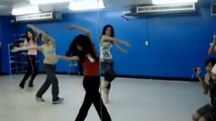 _ of edition of room of dance woman exercise is imitated break up sing, dancing video