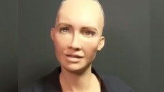 AI robot - Suofeiya accepts British    to visit, b