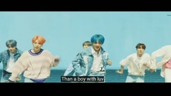 _ of caption of English of Boy With Luv is ballpro