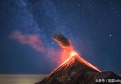 Volcano of absolutely beautiful island of Guatemal