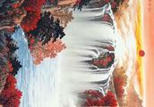 Landscape painting of traditional Chinese painting is geomantic picture, painter Mr. Zhou Moyu 
