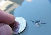 Automobile glass cut a small hole! Need not go rep