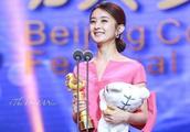Zhao Liying wears pink tender long skirt is attend