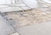 Road surface pothole is rough Tibet 