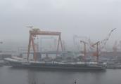 Appear in rain of first homebred aircraft carrier,